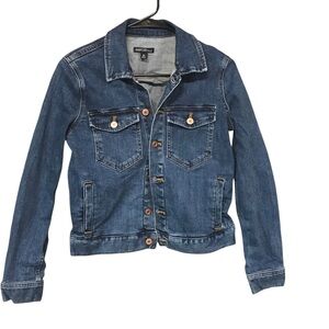 J.Crew mercantile denim jacket women XS blue Jean western country cowgirl rodeo